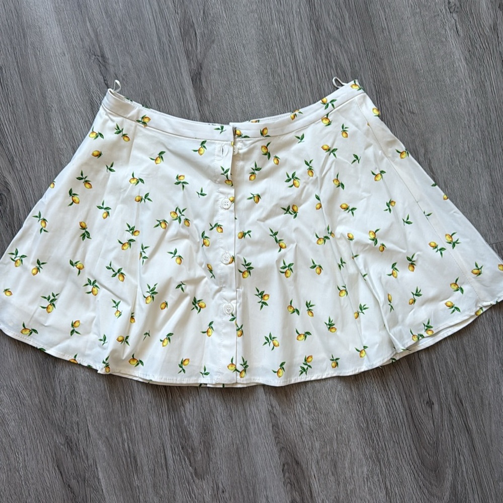 Zara Lemon Print Skirt Size XS